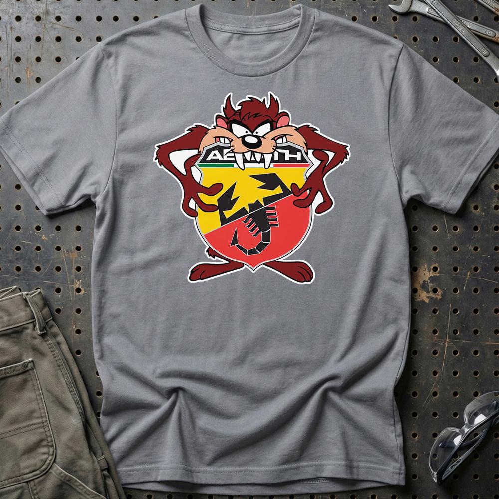 Abarth TAZ Unisex T-Shirt , Bomuld-Beklædning-Abarth-Grå Sport-S-Garage Culture Shop- garage - man cave - merchandise