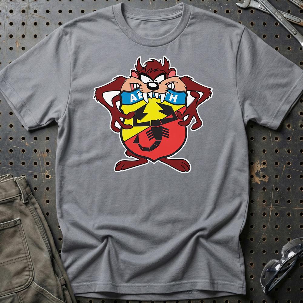 Abarth TAZ Unisex T-Shirt , Bomuld-Beklædning-Abarth-Grå Sport-S-Garage Culture Shop- garage - man cave - merchandise