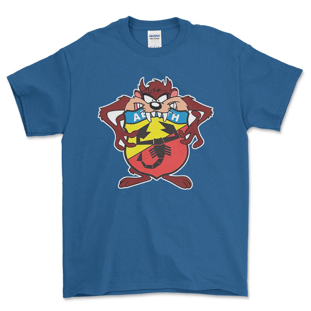 Abarth TAZ Unisex T-Shirt , Bomuld-Beklædning-Abarth-Blå Royal-S-Forside-Garage Culture Shop- garage - man cave - merchandise