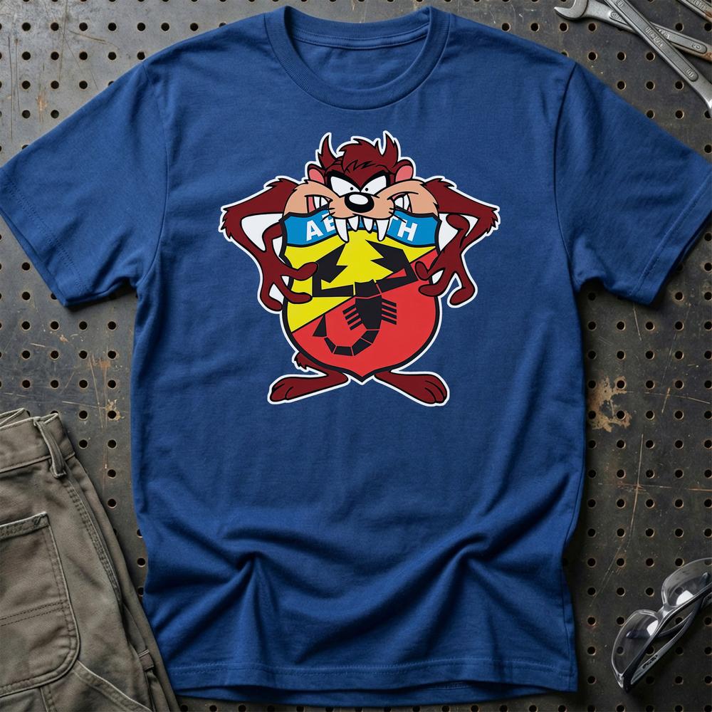 Abarth TAZ Unisex T-Shirt , Bomuld-Beklædning-Abarth-Blå Royal-S-Garage Culture Shop- garage - man cave - merchandise