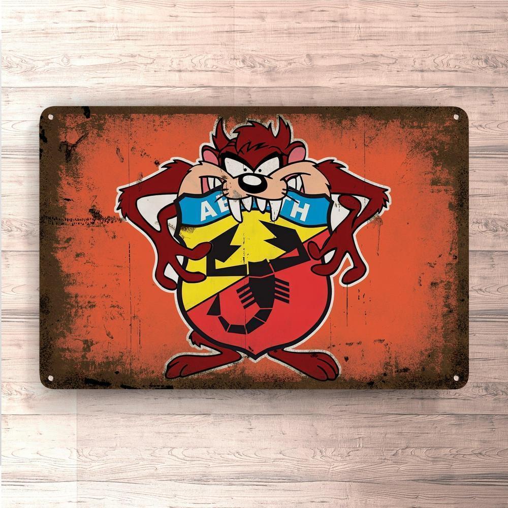 Abarth Taz Vintage Skilte, Musemåtte, Dørmåtte-Skilte-Abarth-Garage Culture Shop- garage - man cave - merchandise