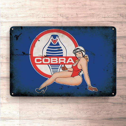 Ac Shelby Cobra Pin-Up Vintage Skilte, Musemåtte, Dørmåtte-Skilte-AC-Garage Culture Shop- garage - man cave - merchandise