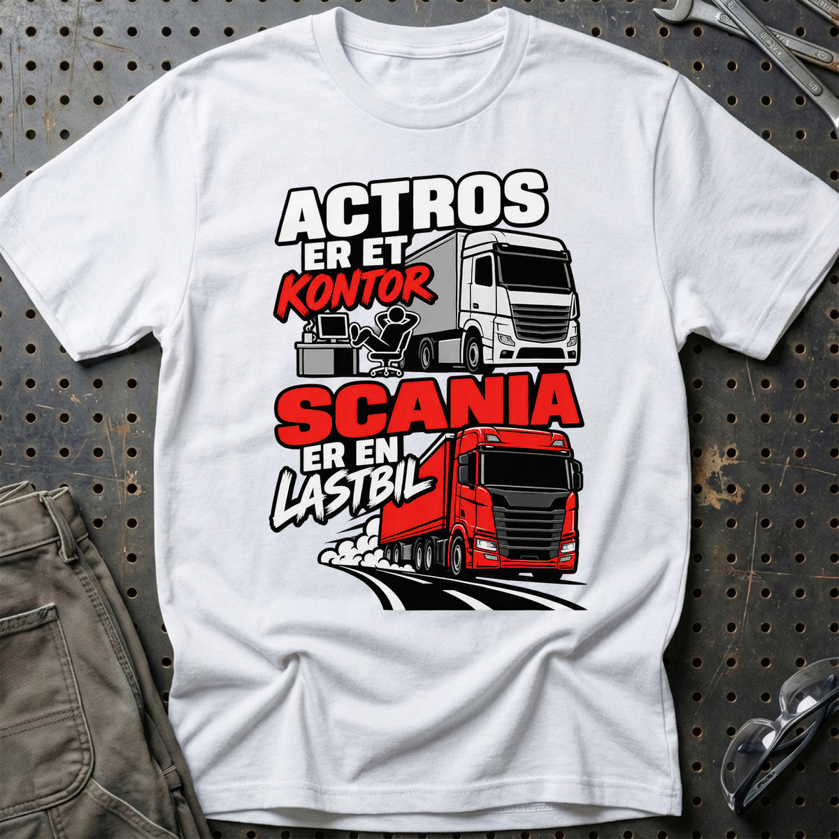 
Produktbillede af Actros Er Et Kontor – Scania Er En Lastbil T-Shirt