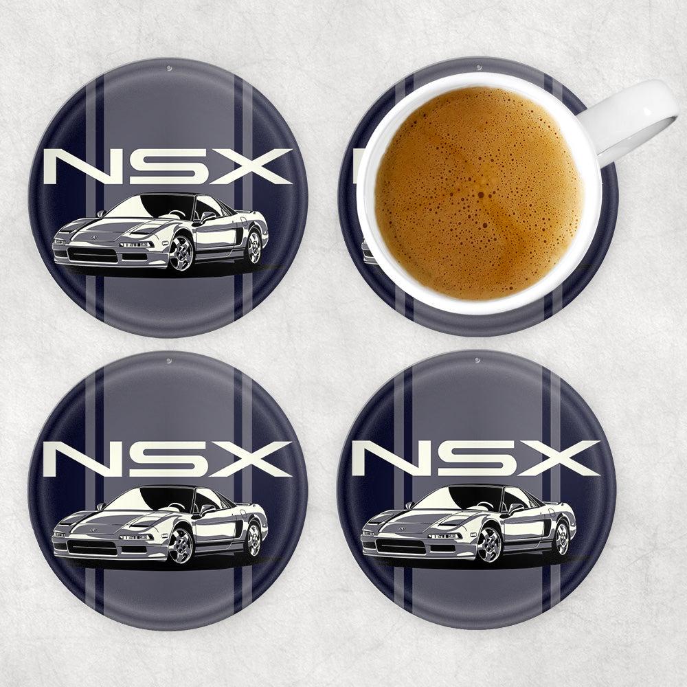 Acura - Honda Nsx Runde Skilte , Musemåtte Rundt , Kop Underlag, Underlagssæt-Runde Skilte-Acura-Garage Culture Shop- garage - man cave - merchandise