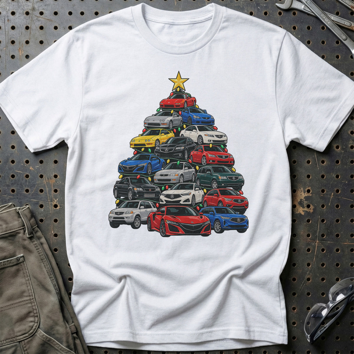 Acura Juletræ T-Shirt-Beklædning-Acura-Hvid-S-Garage Culture Shop- garage - man cave - merchandise