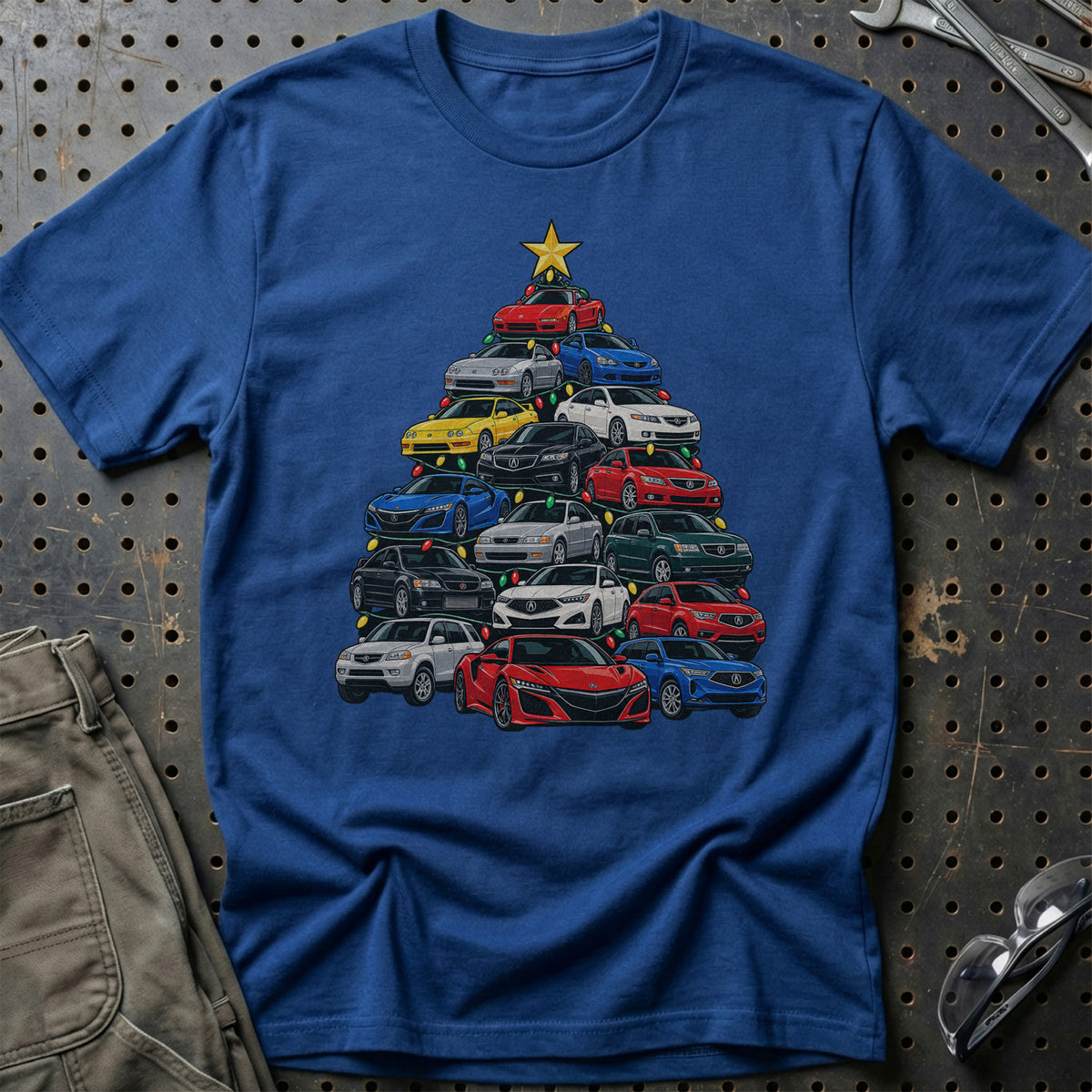 Acura Juletræ T-Shirt-Beklædning-Acura-Blå Royal-S-Garage Culture Shop- garage - man cave - merchandise