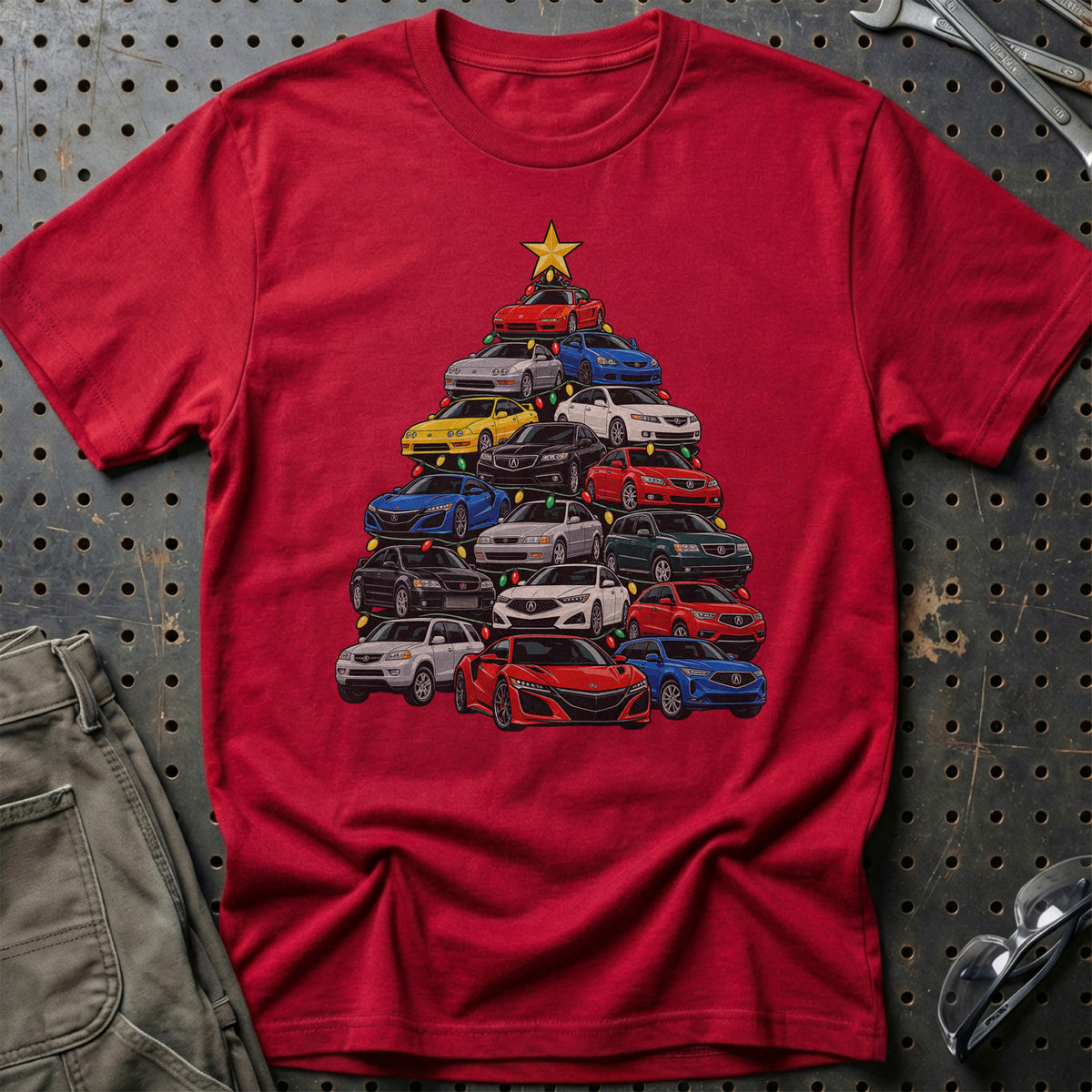 Acura Juletræ T-Shirt-Beklædning-Acura-Rød-S-Garage Culture Shop- garage - man cave - merchandise
