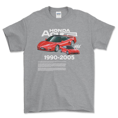 Acura NSX - Unisex T-Shirt , Bomuld-Beklædning-Acura-Grå Sport-S-Forside-Garage Culture Shop- garage - man cave - merchandise