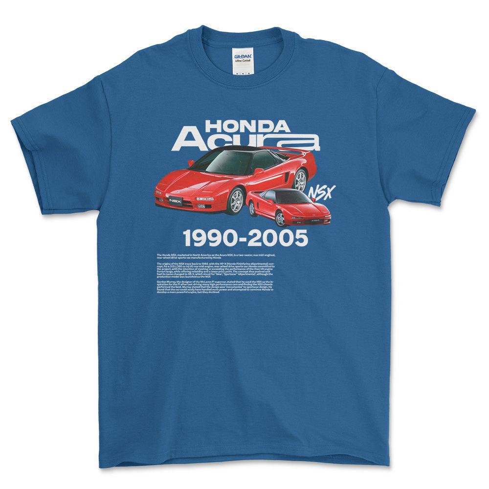 Acura NSX - Unisex T-Shirt , Bomuld-Beklædning-Acura-Blå Royal-S-Forside-Garage Culture Shop- garage - man cave - merchandise