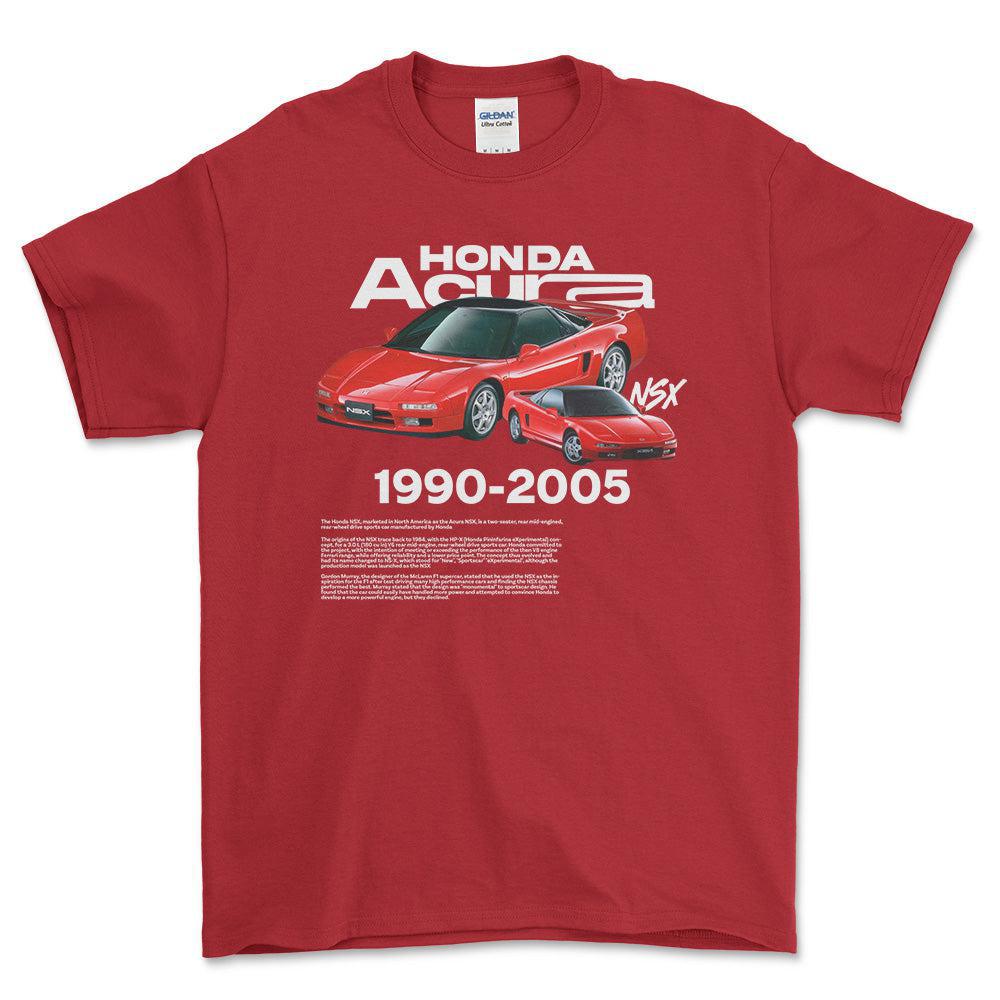 Acura NSX - Unisex T-Shirt , Bomuld-Beklædning-Acura-Rød-S-Forside-Garage Culture Shop- garage - man cave - merchandise