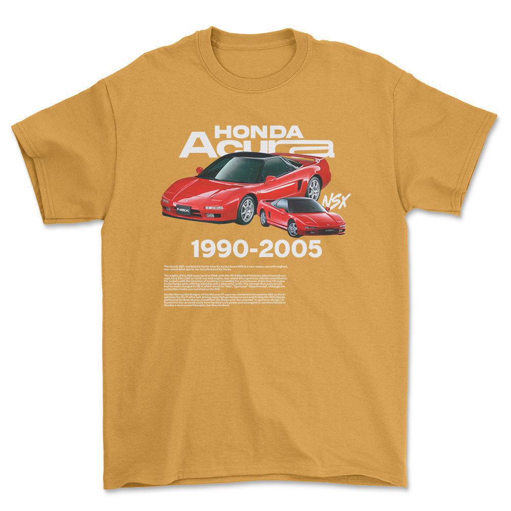 Acura NSX - Unisex T-Shirt , Bomuld-Beklædning-Acura-Guld-S-Forside-Garage Culture Shop- garage - man cave - merchandise
