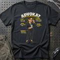
Advokat – Anatomi – Kvindeligt motiv – Unisex T-Shirt – Sort
