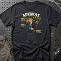 
Advokat – Anatomi – Mandligt motiv – Unisex T-Shirt – Sort