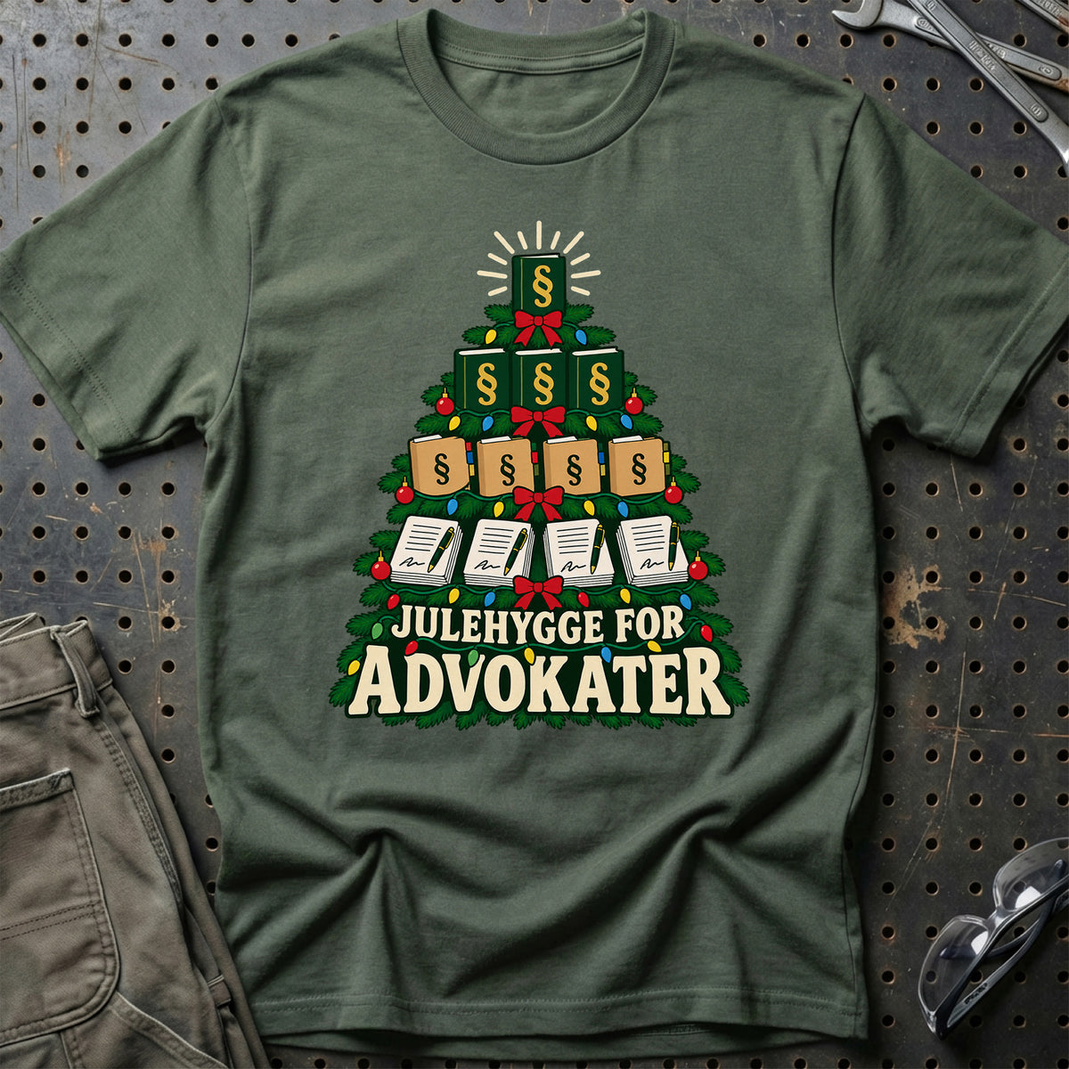 
Advokat – Julehygge – Unisex T-Shirt – Grøn Militær