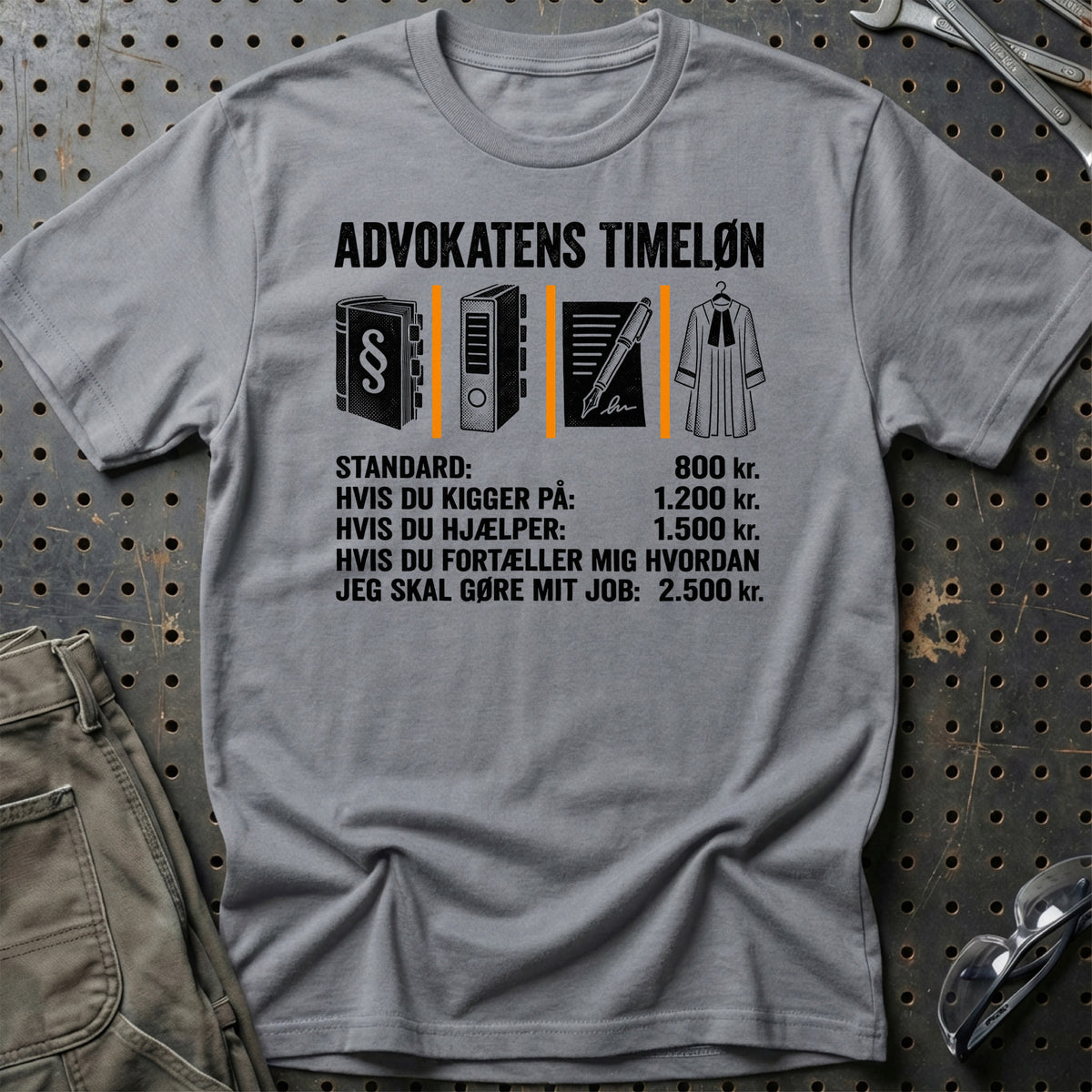 
Advokatens Timeløn – Unisex T-Shirt – Grå Sport