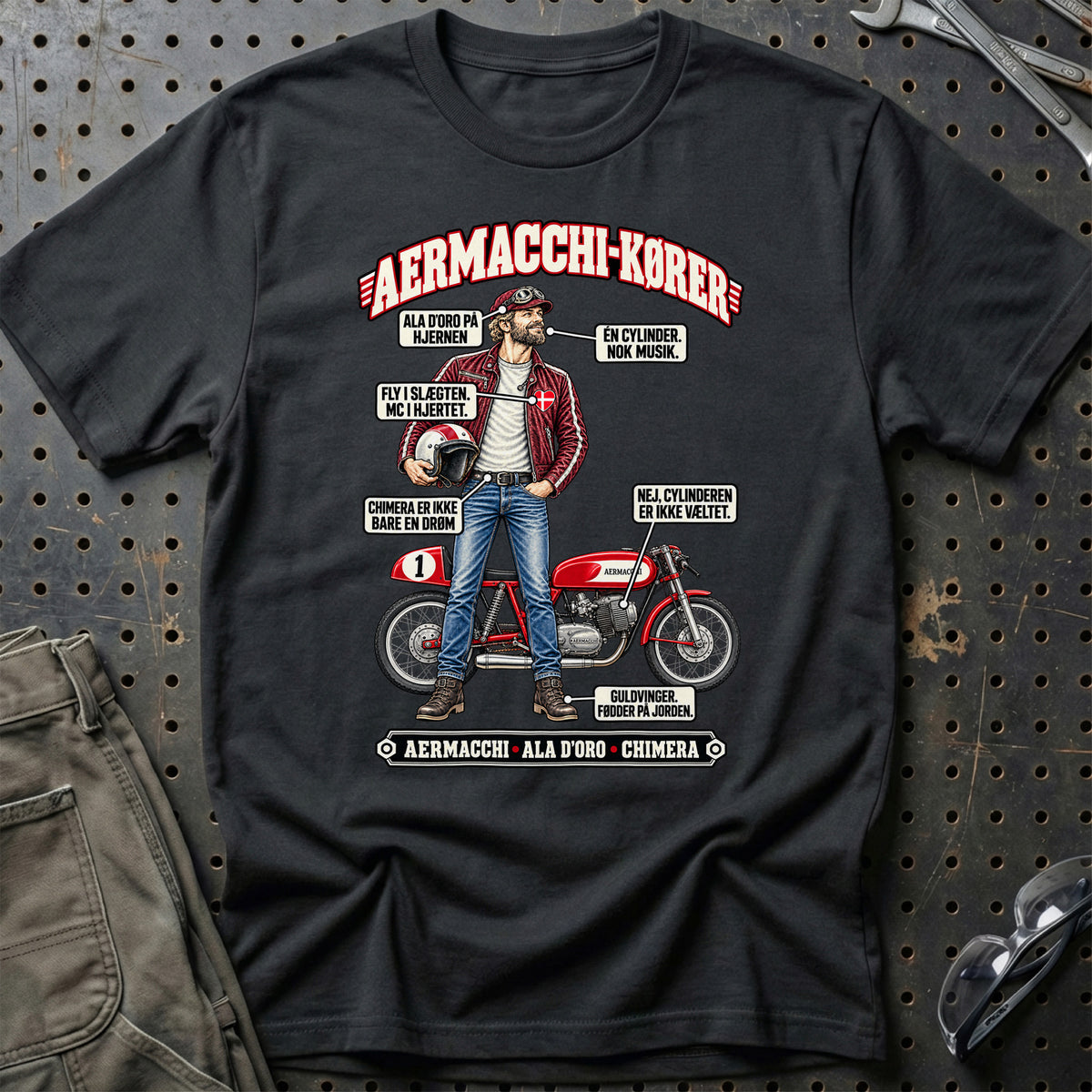 
Aermacchi-Kører T-Shirt – Sort