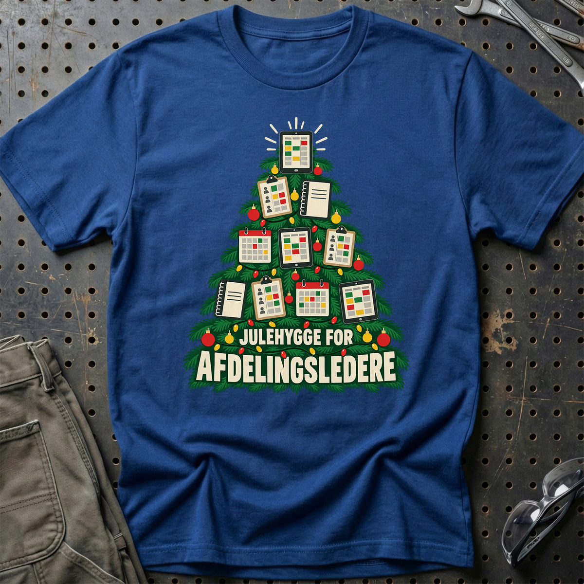 
Afdelingsleder – Julehygge – Unisex T-Shirt – Blå Royal