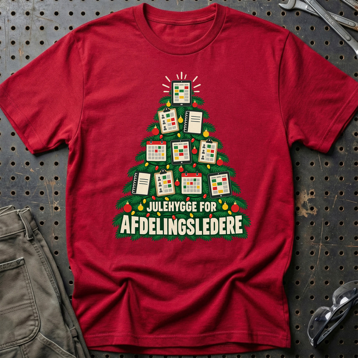 
Afdelingsleder – Julehygge – Unisex T-Shirt – Rød