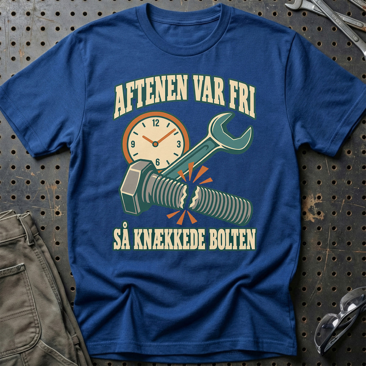 
Aftenen var fri – Så knækkede bolten T-Shirt – Blå Royal