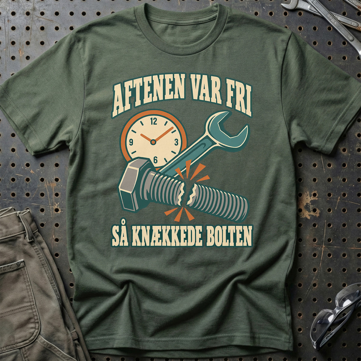 
Aftenen var fri – Så knækkede bolten T-Shirt – Grøn Militær