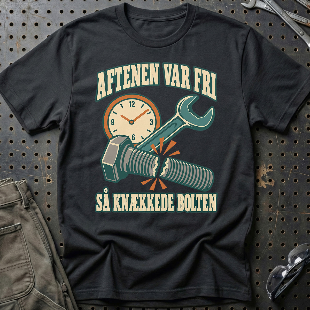 
Aftenen var fri – Så knækkede bolten T-Shirt – Sort