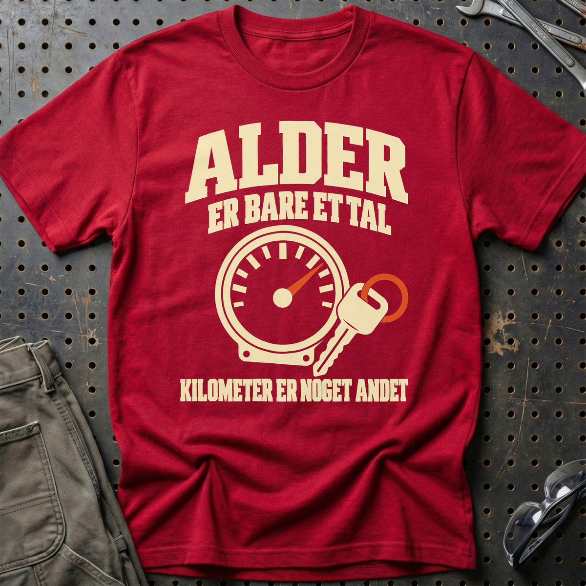 
Produktbillede af Alder er bare et tal kilometer er noget andet T-Shirt