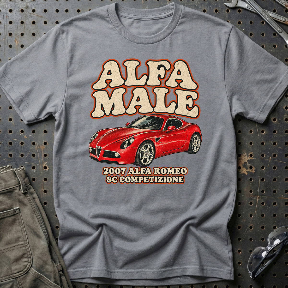 
Alfa Romeo 8C Competizione 2007 – Alfa Male T-Shirt – Grå Sport