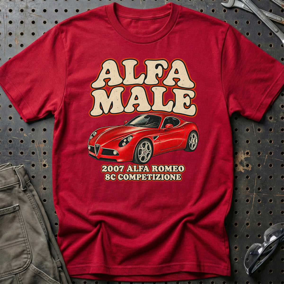 
Alfa Romeo 8C Competizione 2007 – Alfa Male T-Shirt – Rød