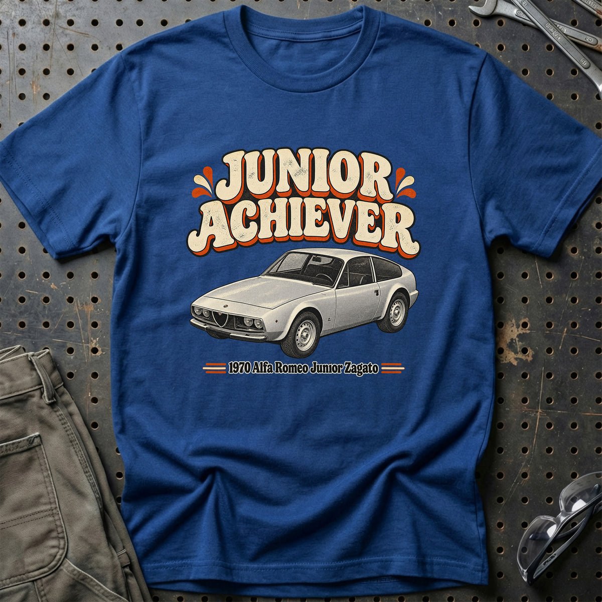 
Alfa Romeo Junior Zagato 1970 – Junior Achiever T-Shirt – Blå Royal