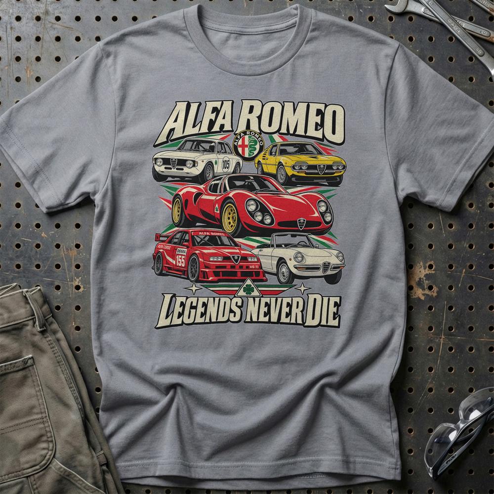 
Produktbillede af Alfa Romeo Legends Never Die T-Shirt