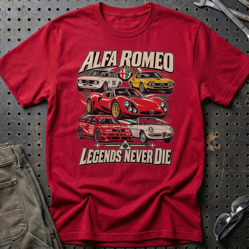 
Produktbillede af Alfa Romeo Legends Never Die T-Shirt