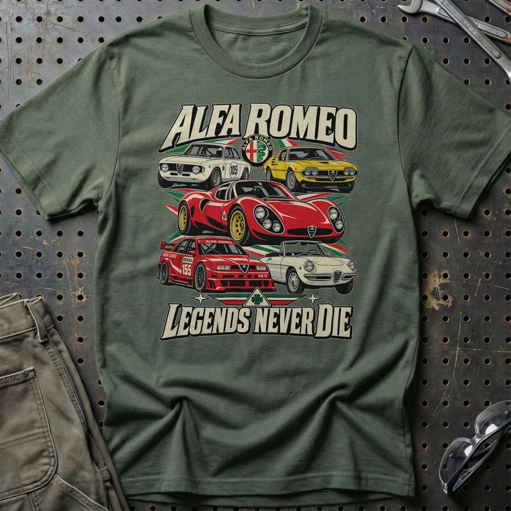 
Produktbillede af Alfa Romeo Legends Never Die T-Shirt