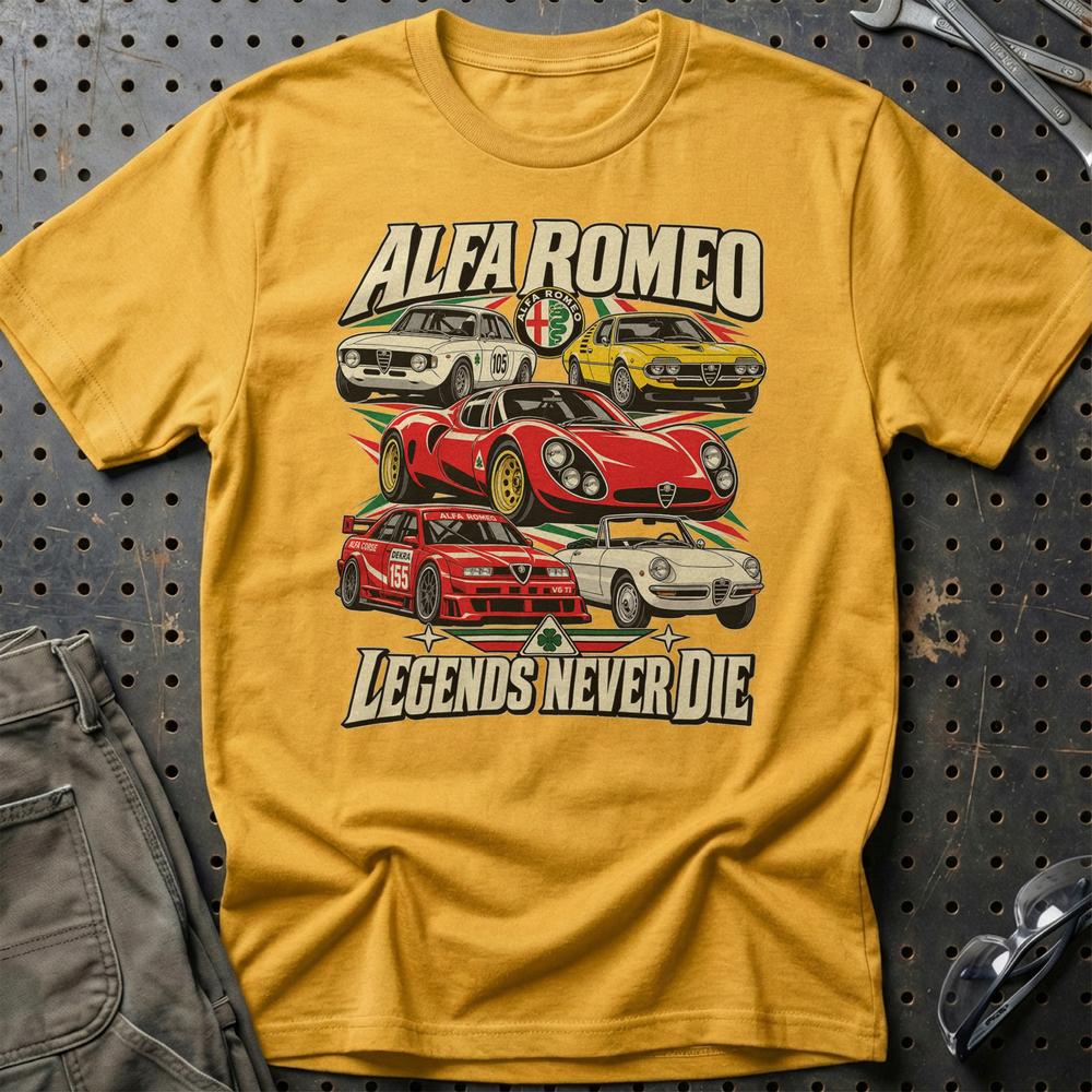 
Produktbillede af Alfa Romeo Legends Never Die T-Shirt