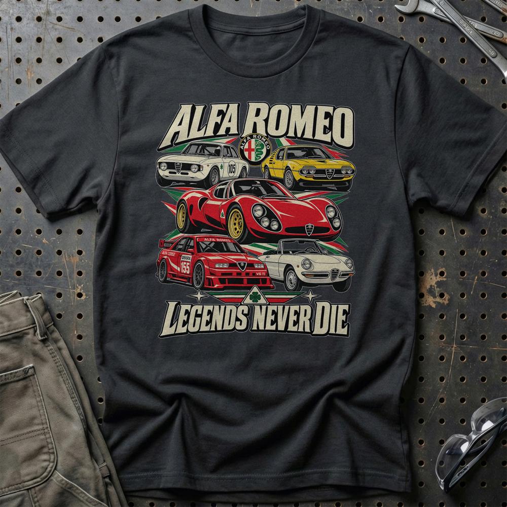 
Produktbillede af Alfa Romeo Legends Never Die T-Shirt