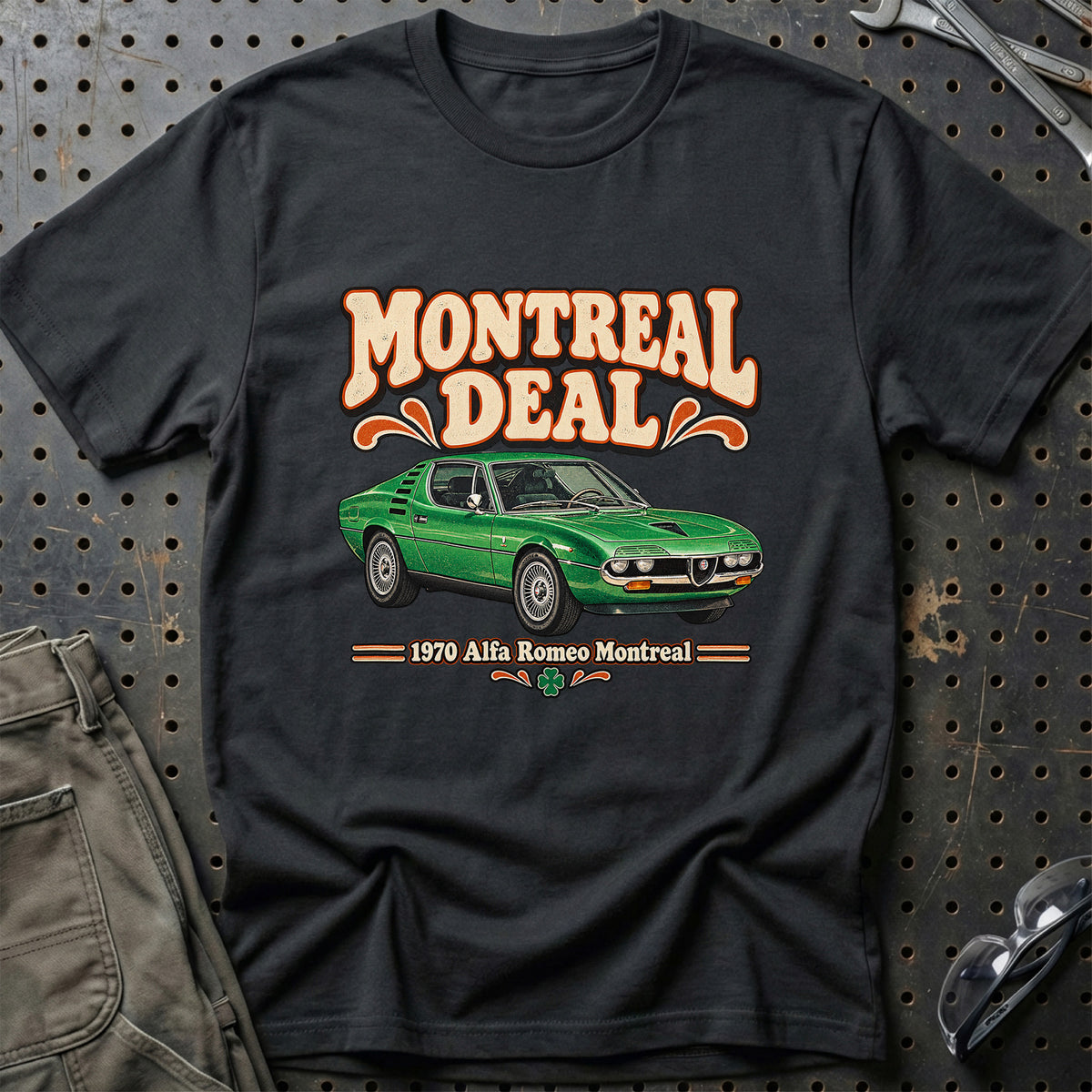
Alfa Romeo Montreal 1970 – Montreal Deal T-Shirt – Sort