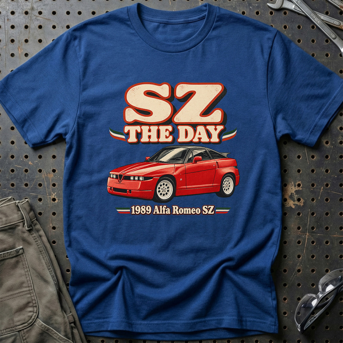 
Alfa Romeo SZ 1989 – SZ the Day T-Shirt – Blå Royal