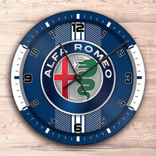 Alfa Romeo Vægur Rundt-Clock-Alfa Romeo-Garage Culture Shop- garage - man cave - merchandise