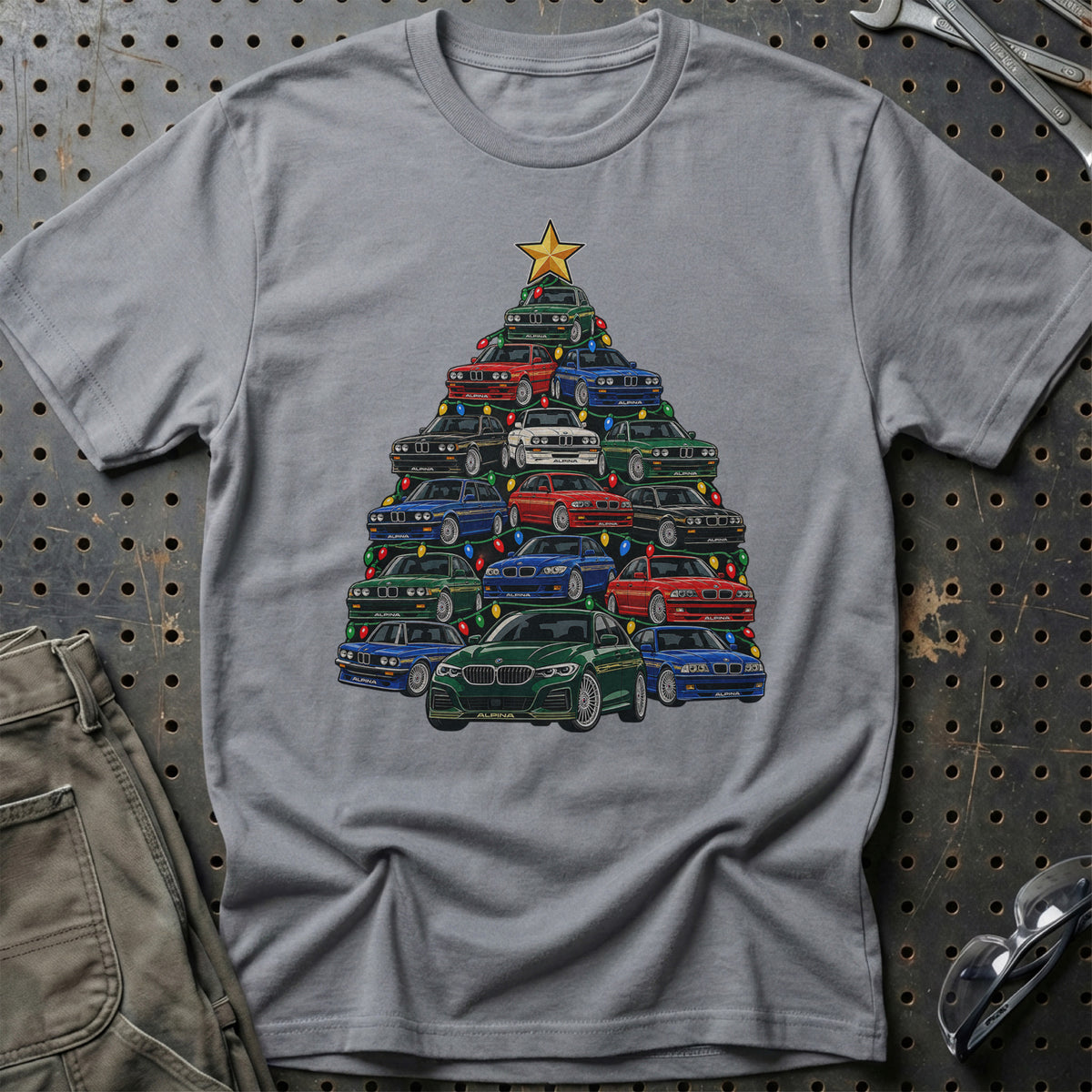 Alpina Juletræ T-Shirt-Beklædning-Alpina-Grå Sport-S-Garage Culture Shop- garage - man cave - merchandise
