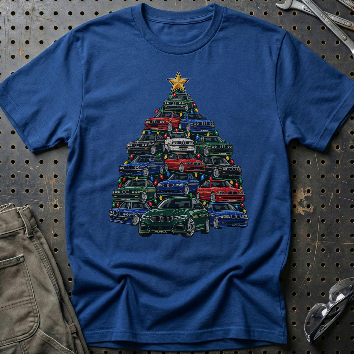 Alpina Juletræ T-Shirt-Beklædning-Alpina-Blå Royal-S-Garage Culture Shop- garage - man cave - merchandise