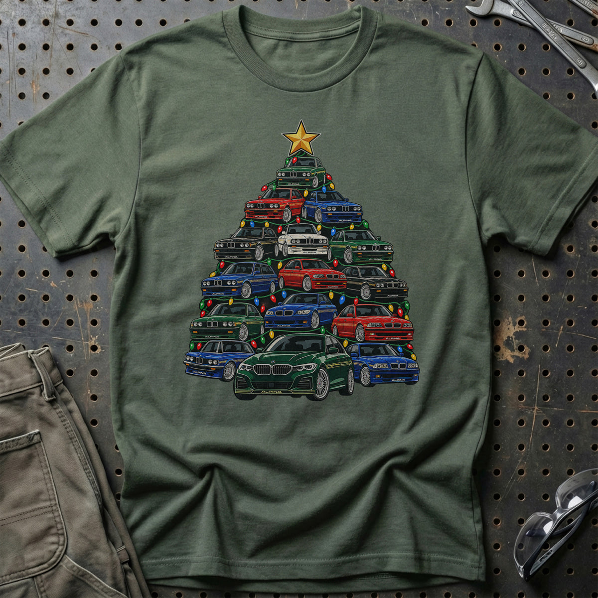 Alpina Juletræ T-Shirt-Beklædning-Alpina-Grøn Militær-S-Garage Culture Shop- garage - man cave - merchandise