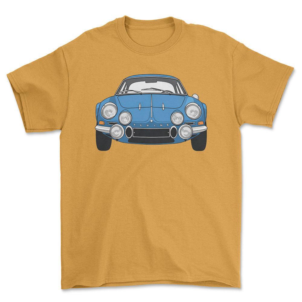 Alpine A110 1600S 1970 - Unisex T-Shirt-Beklædning-Alpine-Guld-S-Garage Culture Shop- garage - man cave - merchandise