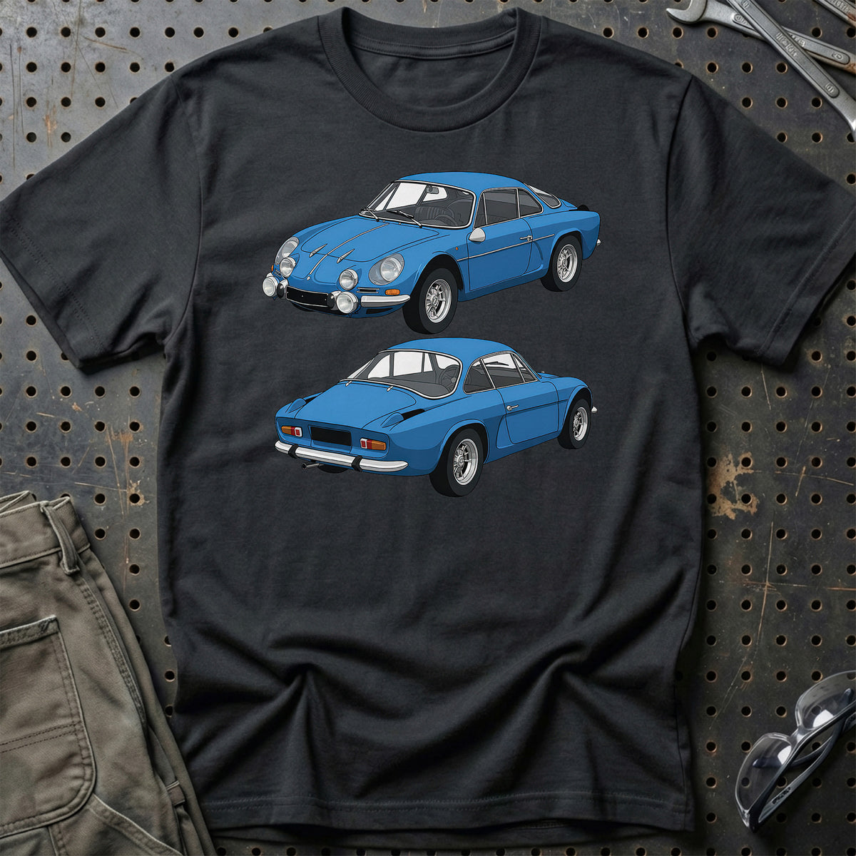 
Alpine A110 1600S 1970 Unisex T-Shirt – Sort – print foran