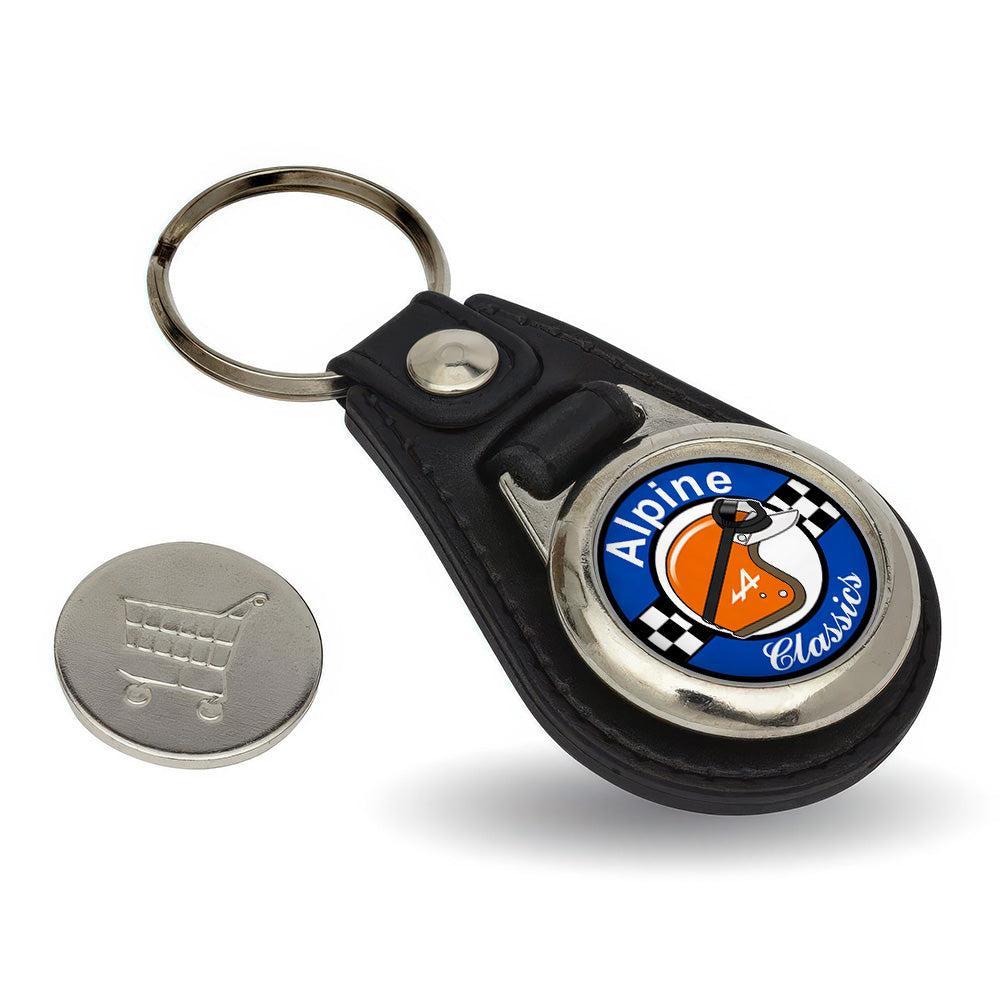 Alpine Classics - Nøglering med Indkøbsvognsmønt – Metal & Kunstlæder-Nøglering-Alpine-Garage Culture Shop- garage - man cave - merchandise