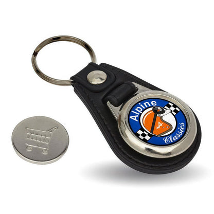 Alpine Classics - Nøglering med Indkøbsvognsmønt – Metal & Kunstlæder-Nøglering-Alpine-Garage Culture Shop- garage - man cave - merchandise