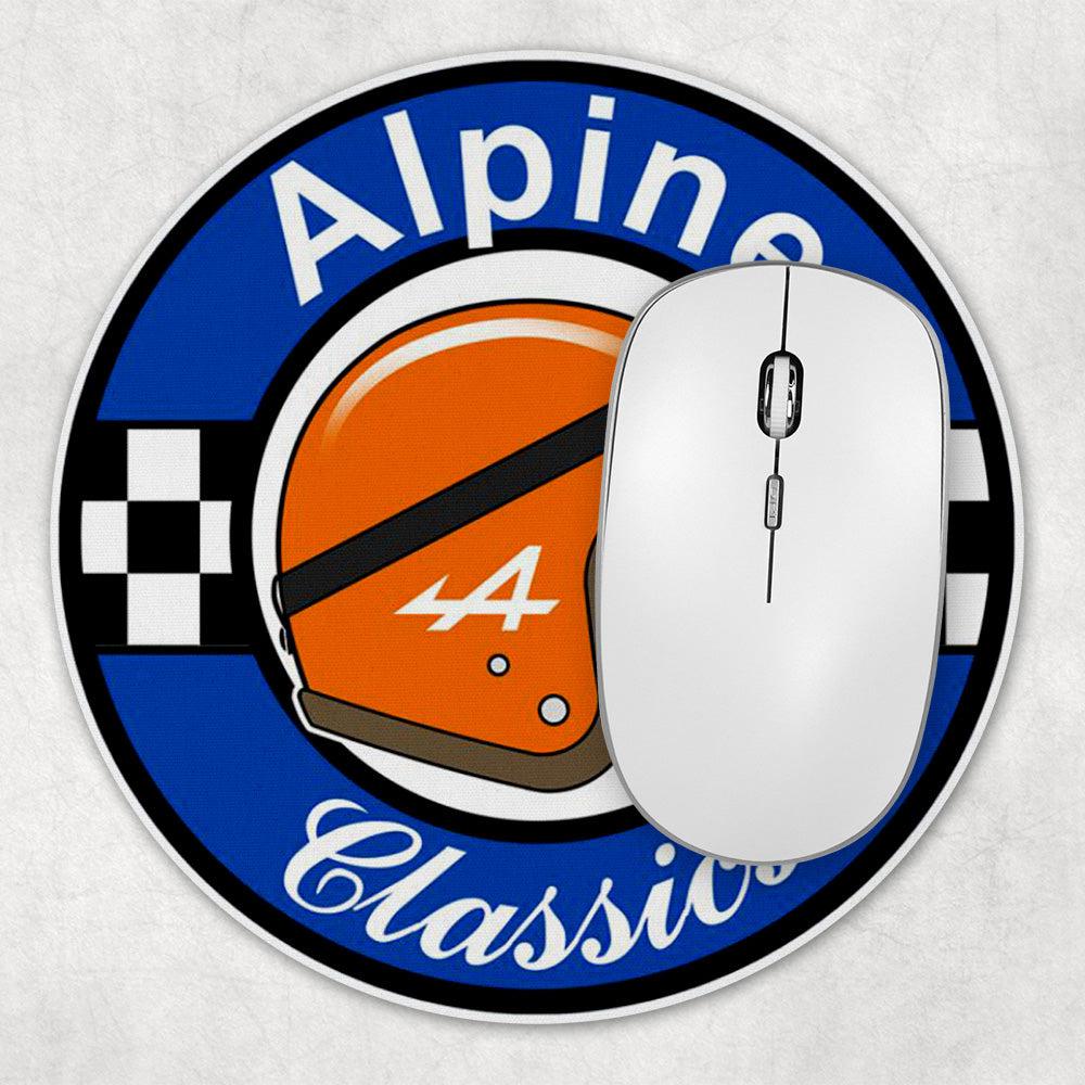 Alpine Classics Runde Skilte , Musemåtte Rundt , Kop Underlag, Underlagssæt-Runde Skilte-Alpine-Garage Culture Shop- garage - man cave - merchandise