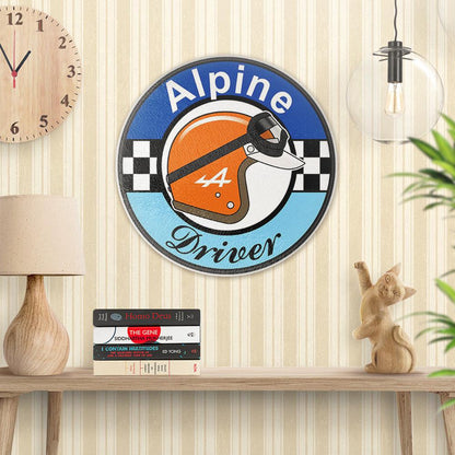 Alpine Driver Runde Skilte , Musemåtte Rundt , Kop Underlag, Underlagssæt-Runde Skilte-Alpine-Garage Culture Shop- garage - man cave - merchandise