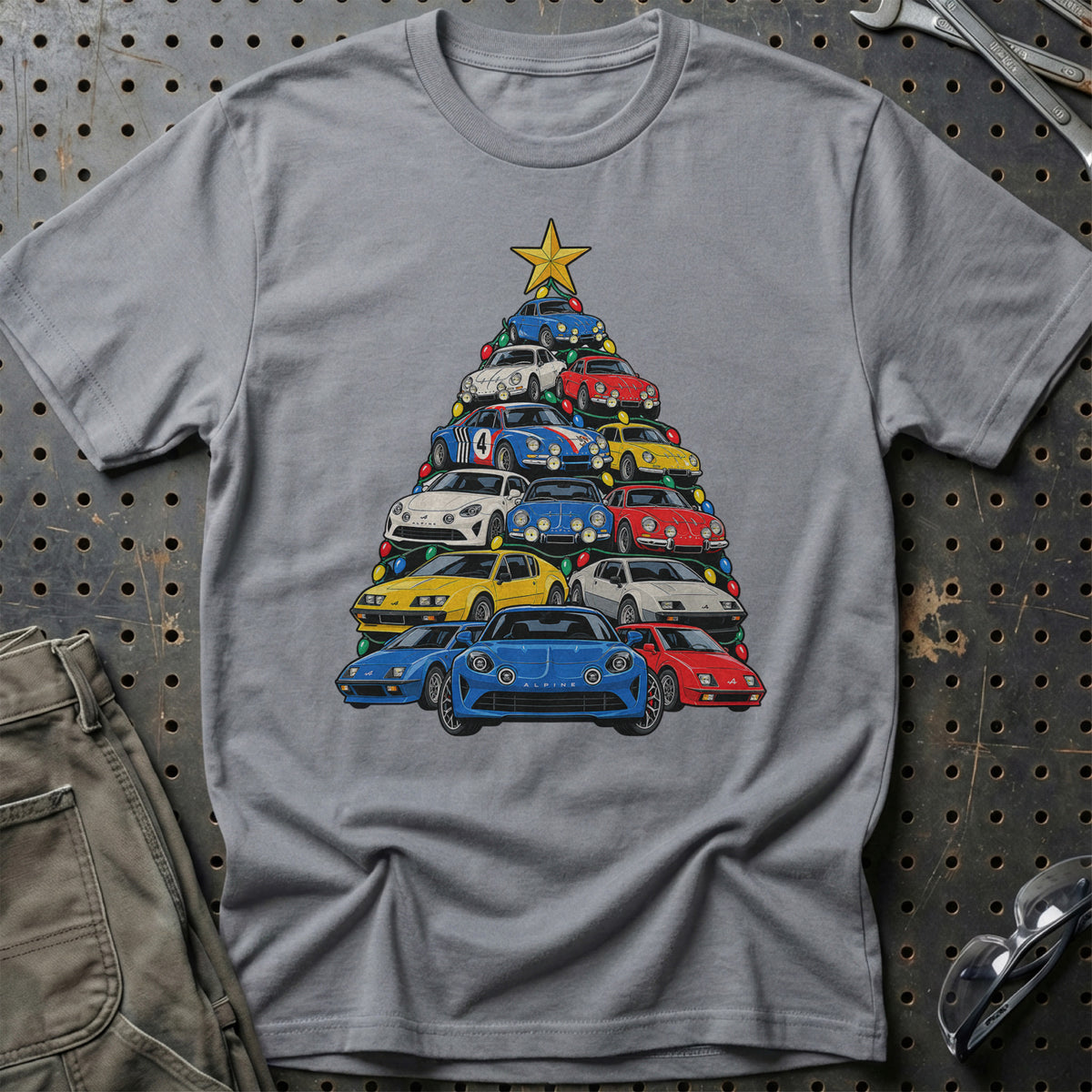 Alpine Juletræ T-Shirt-Beklædning-Alpine-Grå Sport-S-Garage Culture Shop- garage - man cave - merchandise