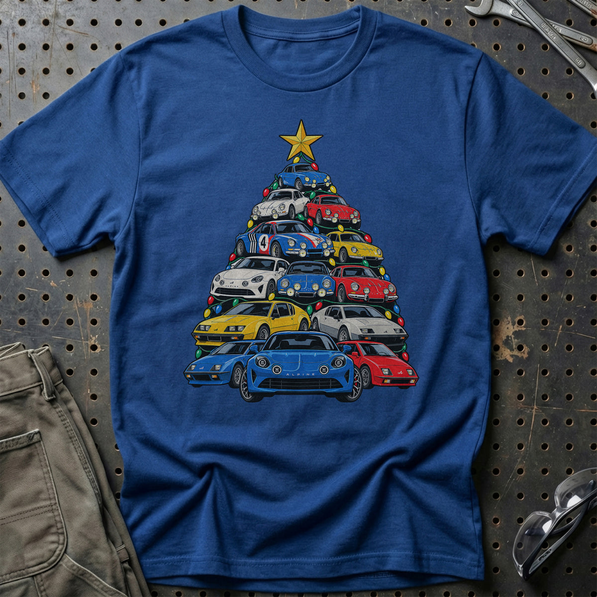 Alpine Juletræ T-Shirt-Beklædning-Alpine-Blå Royal-S-Garage Culture Shop- garage - man cave - merchandise