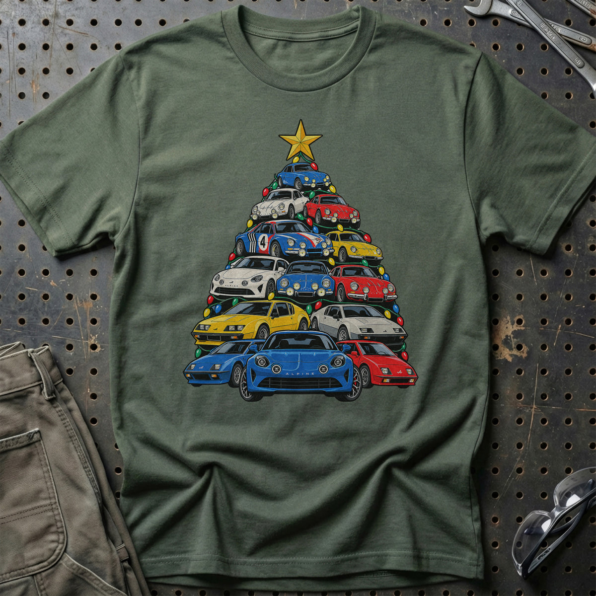 Alpine Juletræ T-Shirt-Beklædning-Alpine-Grøn Militær-S-Garage Culture Shop- garage - man cave - merchandise
