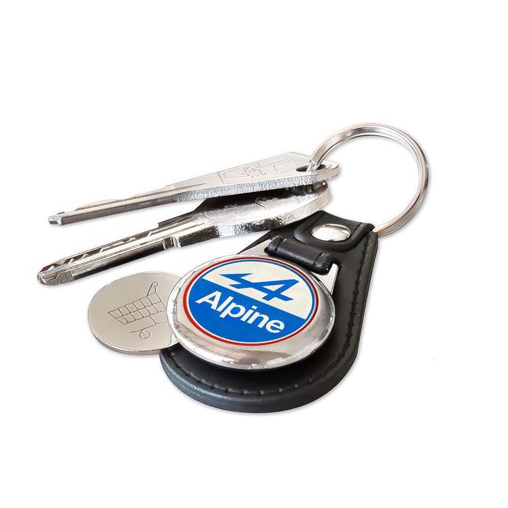 Alpine - Nøglering med Indkøbsvognsmønt – Metal & Kunstlæder-Nøglering-Alpine-Garage Culture Shop- garage - man cave - merchandise
